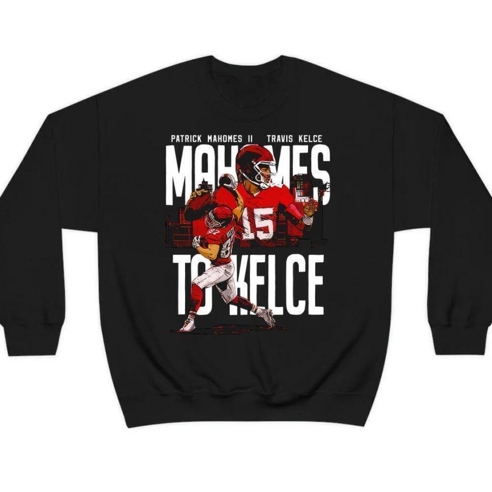 Patrick Mahomes X Travis Kelce Black Sweater, Graphic Kansas City Sweatshirt